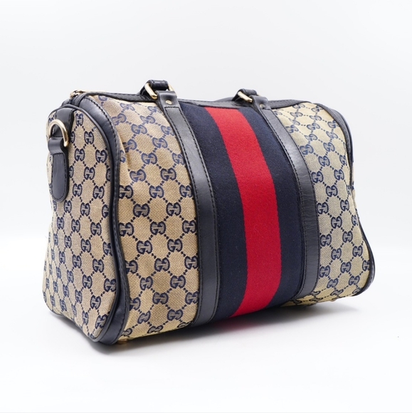 ❌️❌️SOLD ❌️❌️AJ43❤️ GUCCI GG Monogram Vintage Web Boston - Picture 5 of 16